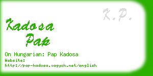 kadosa pap business card